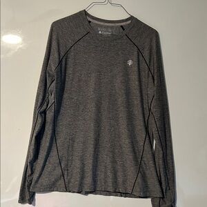 Coolibar Men’s Medium Long Sleeve Performance UPF 50 Long Sleeve Tee Shirt Gray